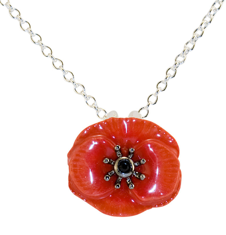August Poppy Necklace
