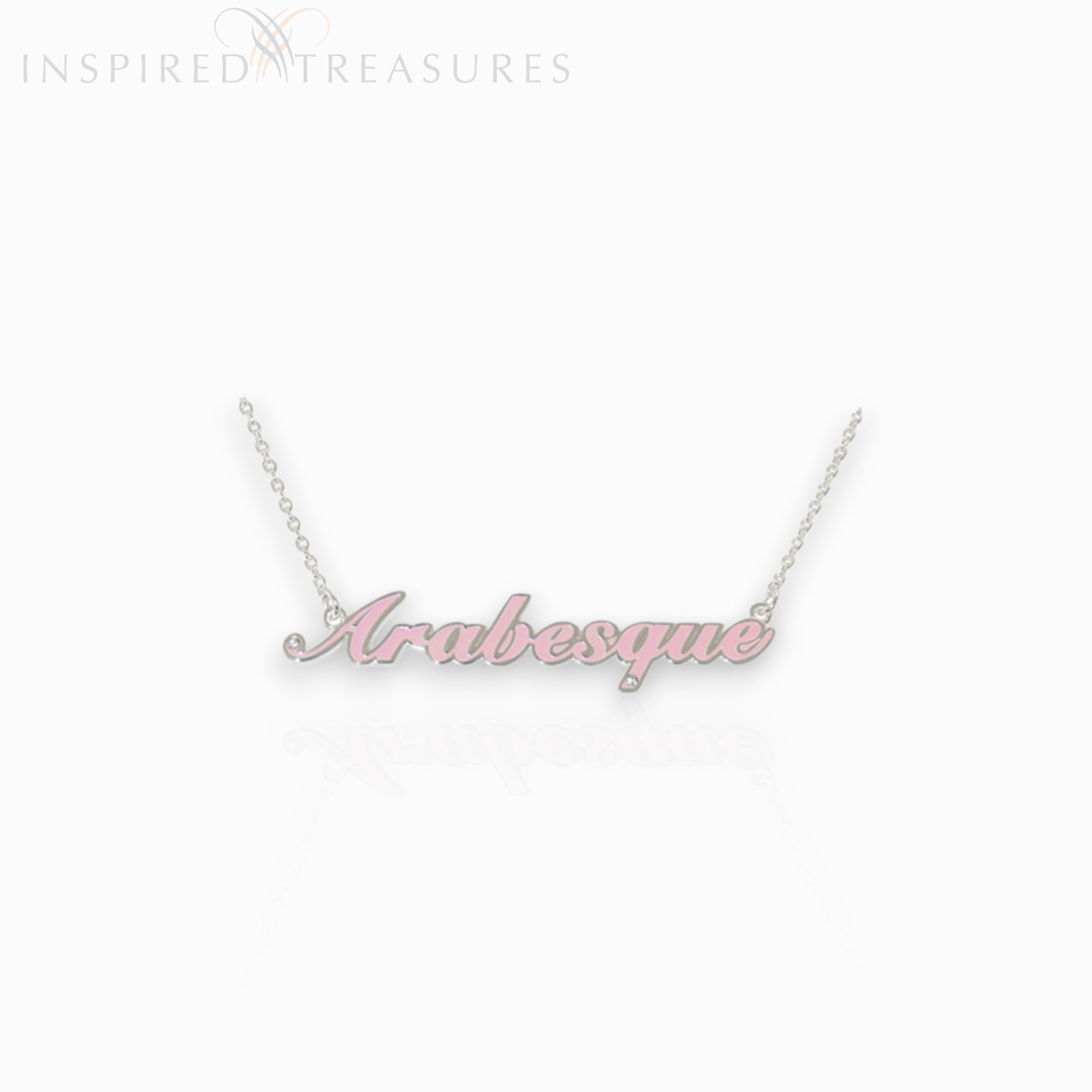 Necklace with 'Arabesque' pendant on a white background