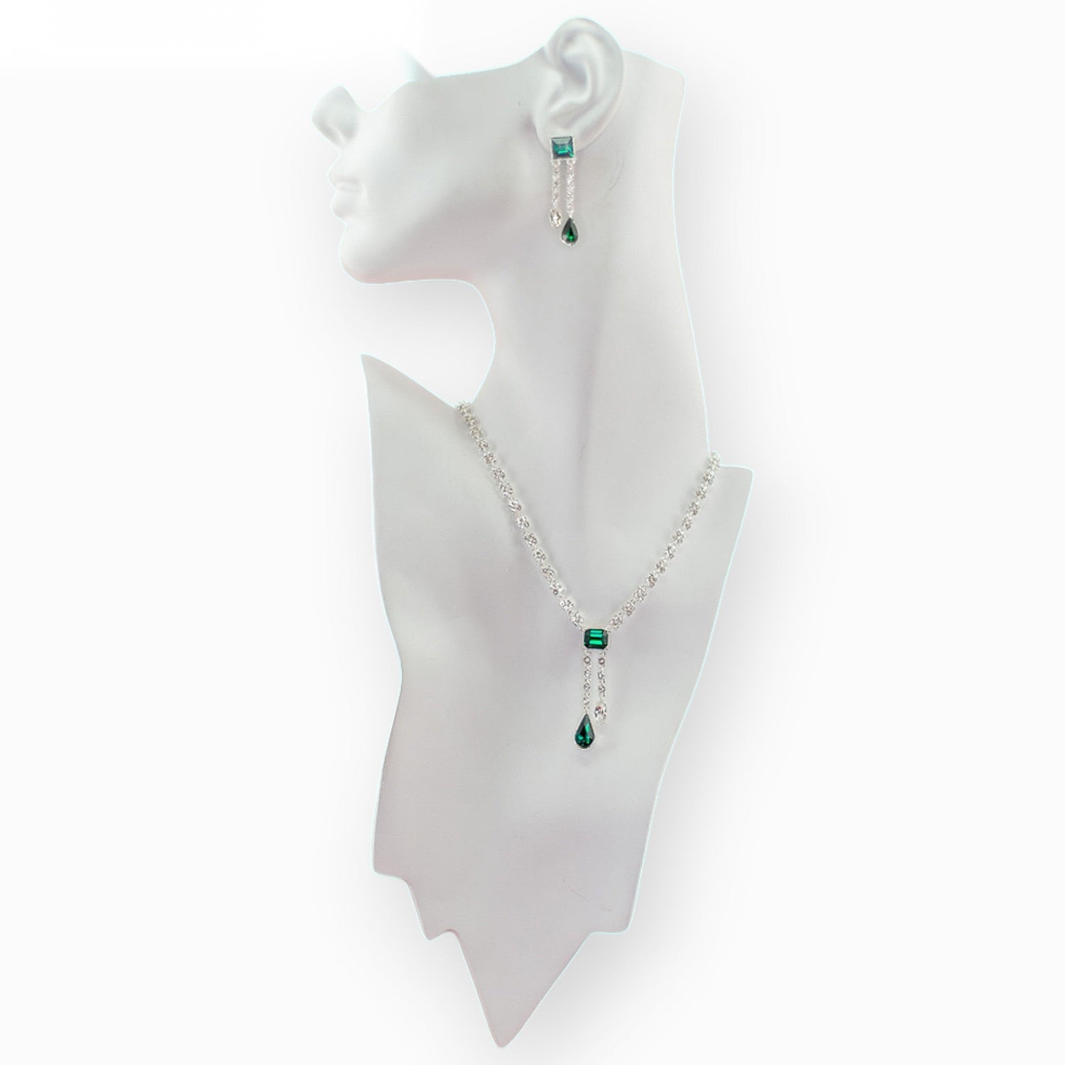 Emerald Durbar - Earrings on a white background (photo 2)