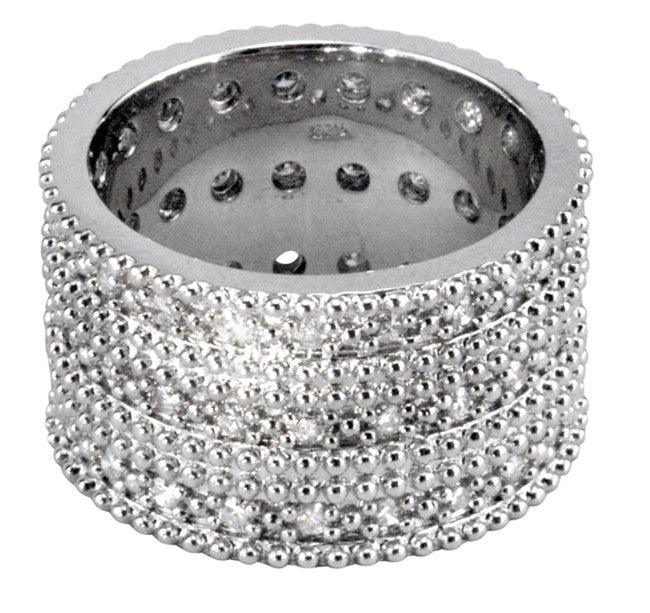 Triple Band from George IV Diadem - Rhodium Toned - Double Row