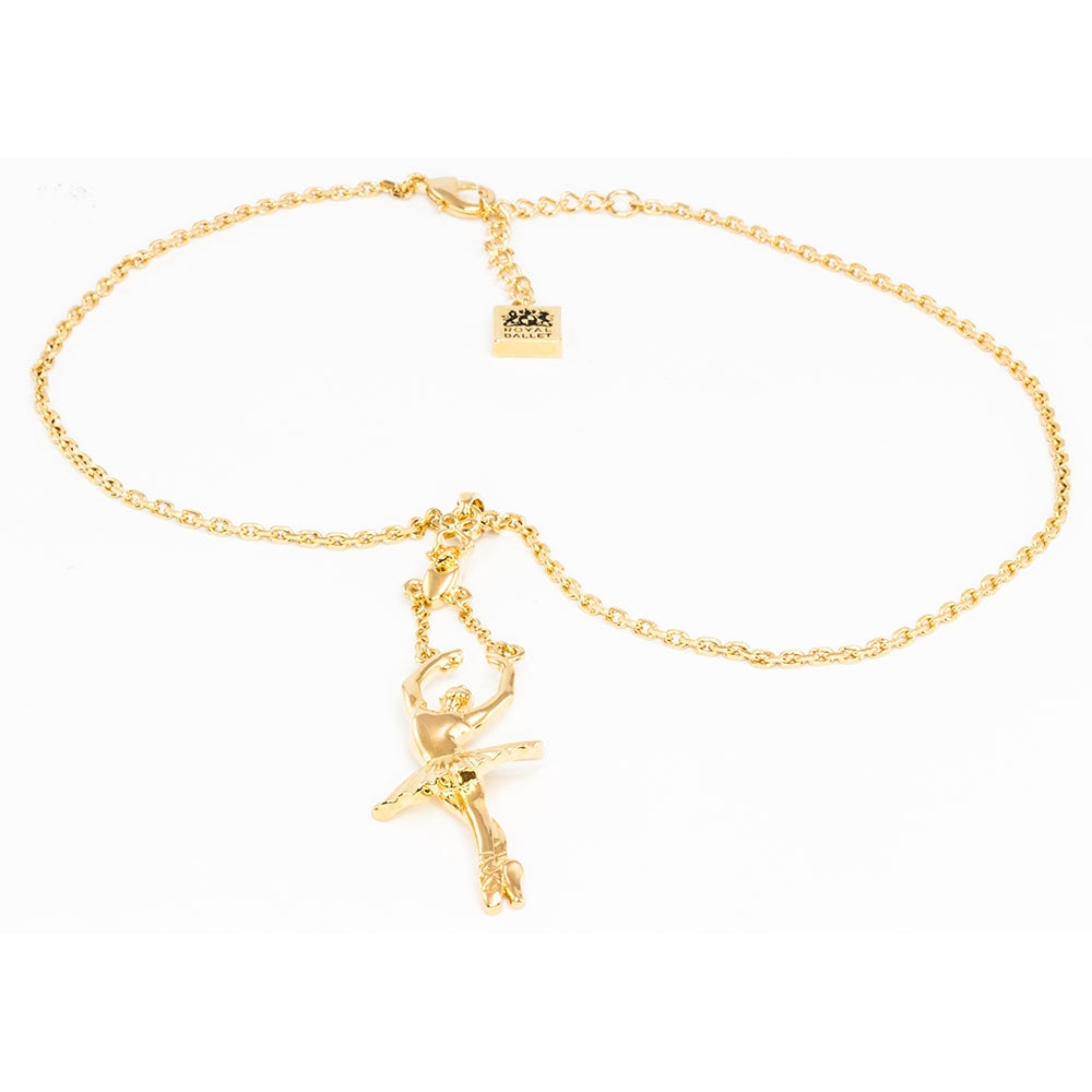 Ballerina Releve Arms 5th Pendant - Gold Plated