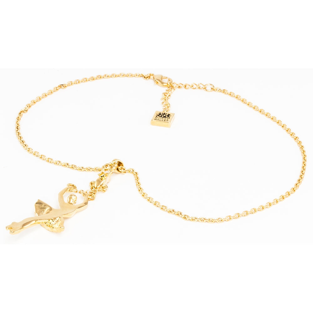 Ballerina Releve Arms 5th Pendant - Gold Plated