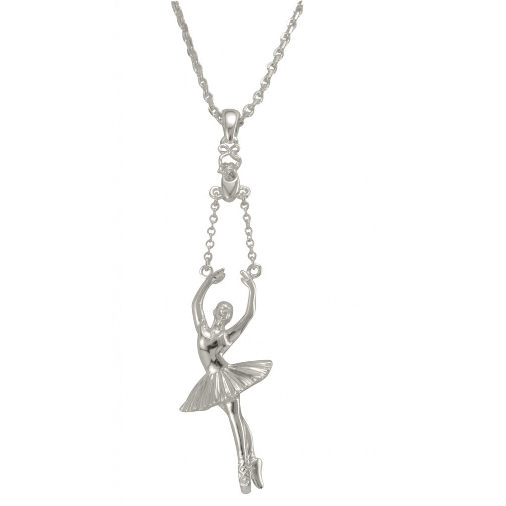 Ballerina Releve Arms 5th Silver-Toned - Pendant on a white background (photo 2)
