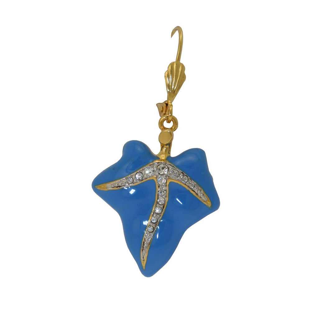 Blue Ivy Leaf Earrings