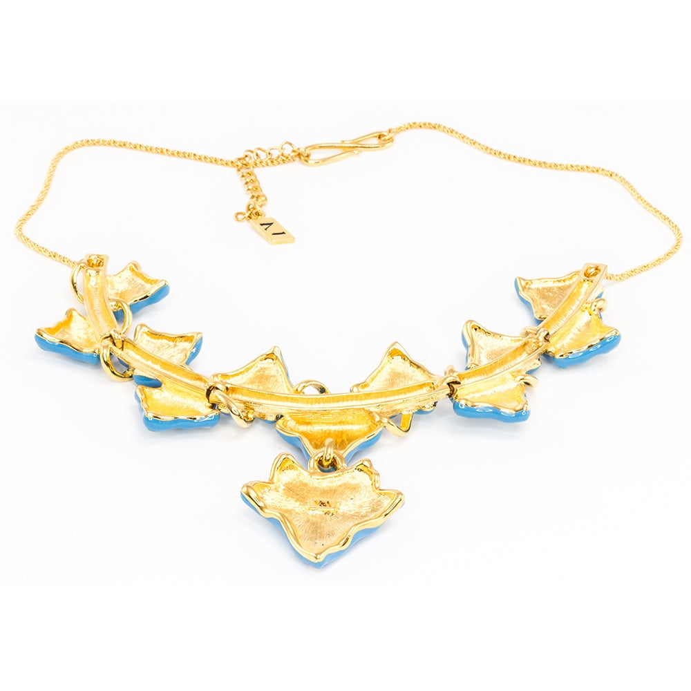 Blue Ivy Leaf Necklace