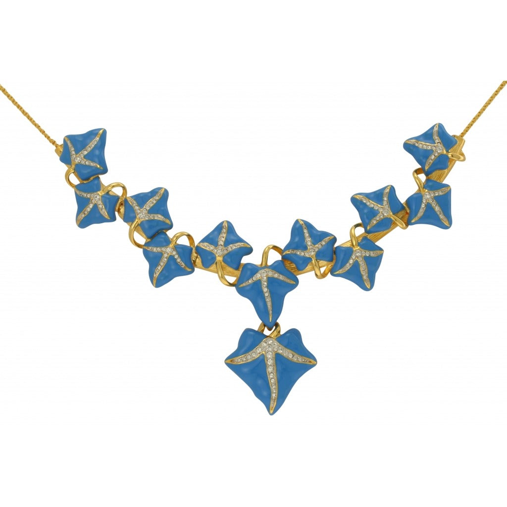 Blue Ivy Leaf Necklace