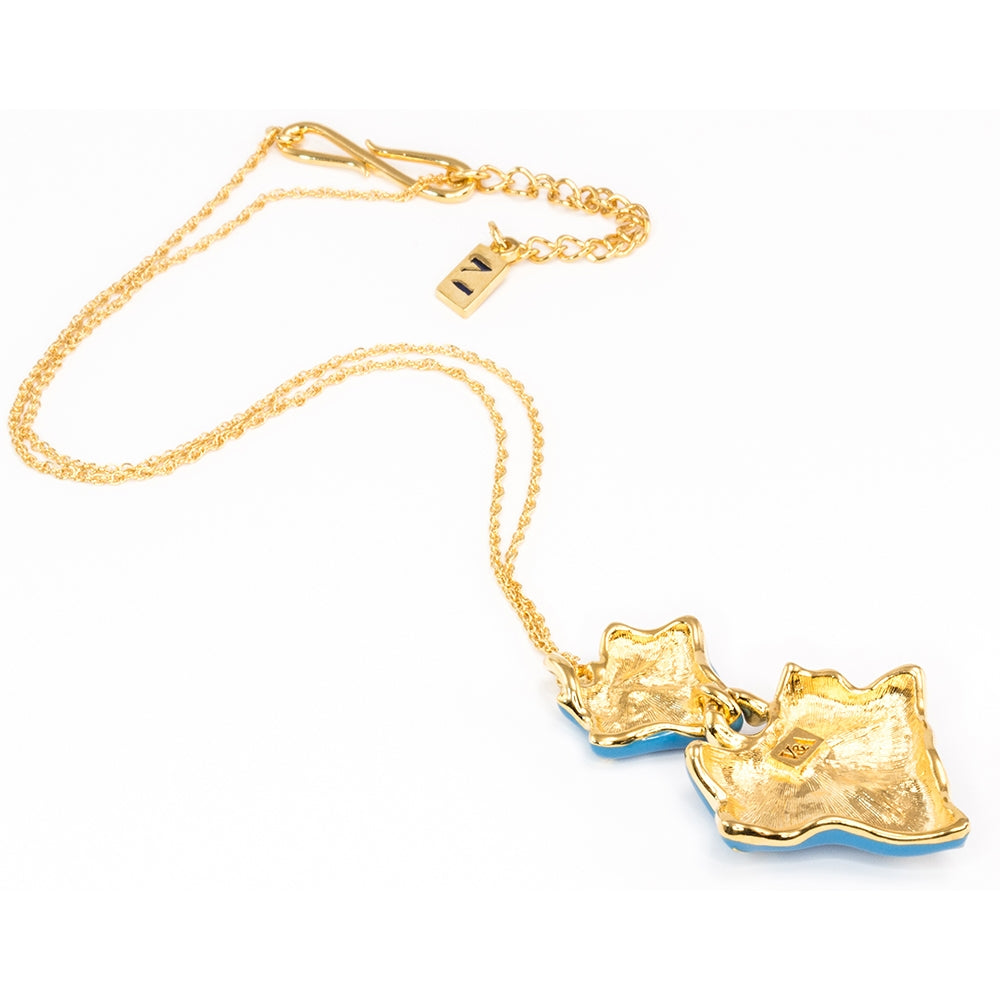 Blue Ivy Leaf Pendant