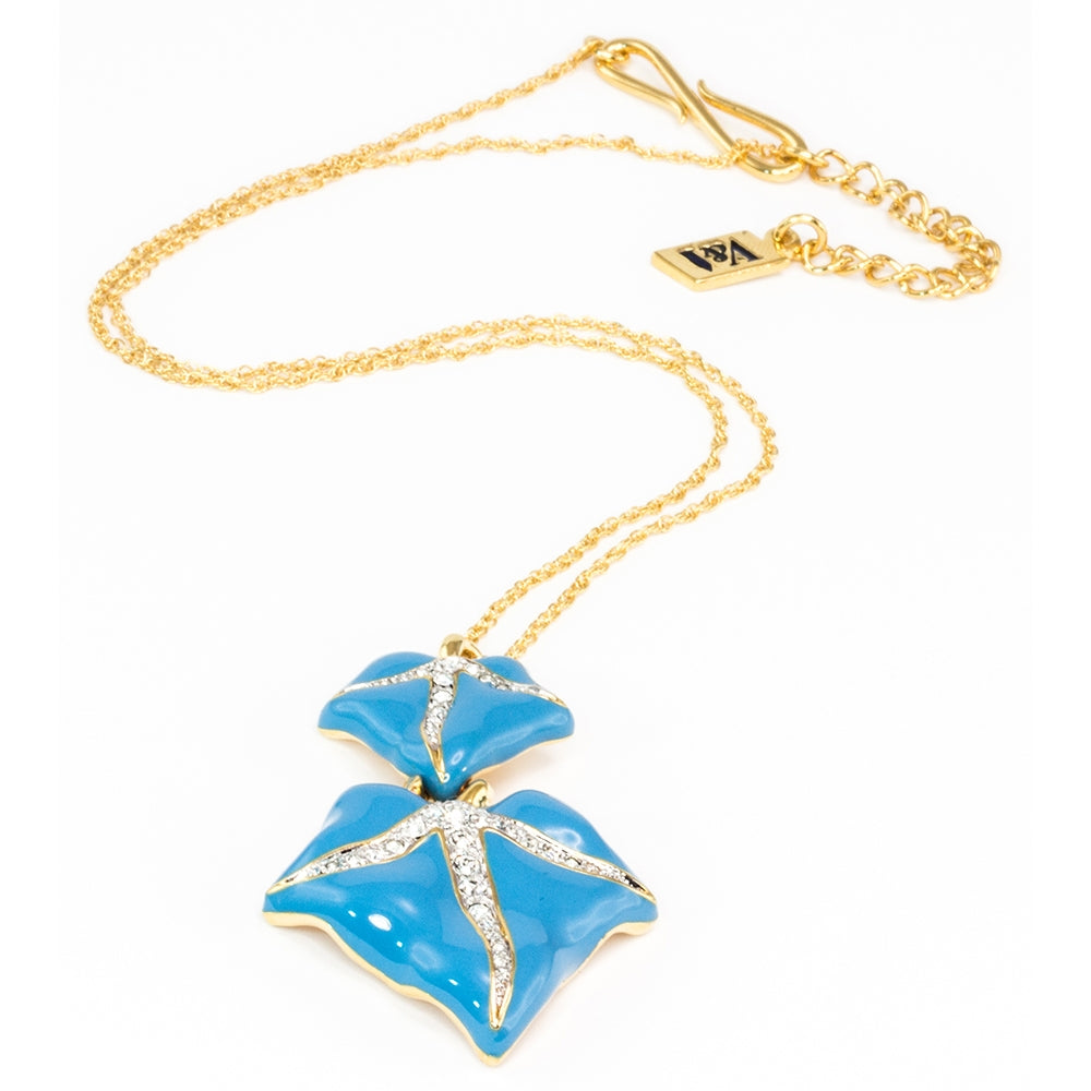 Blue Ivy Leaf Pendant