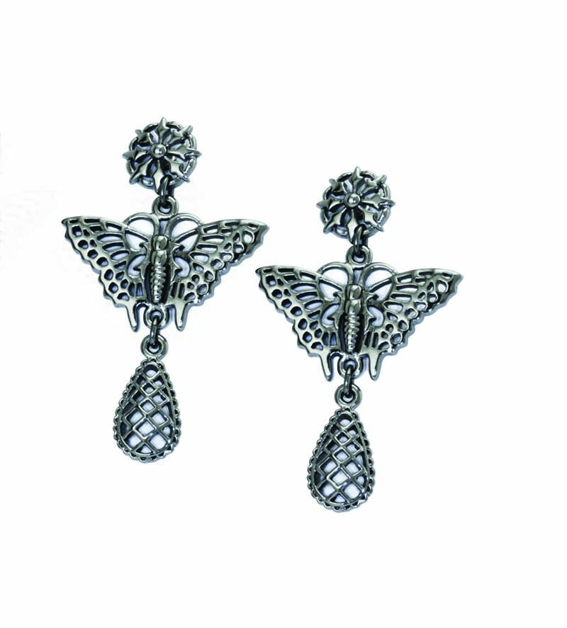Butterfly Single Droplet Earrings