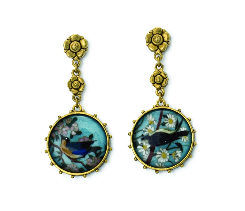 Circular Bird Earrings