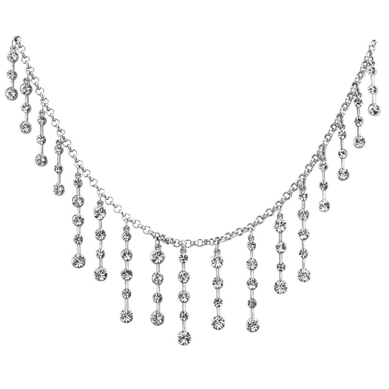 Crystal Fringe Tiara Necklace