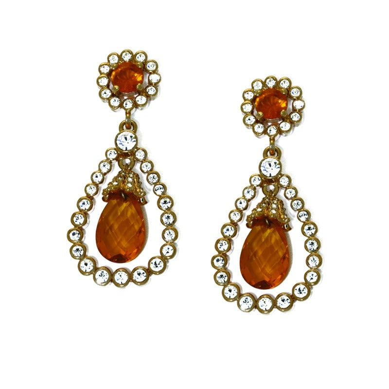 Grand Jewelled Jaune Earrings