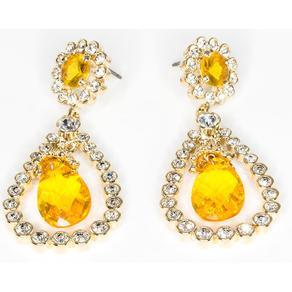 Grand Jewelled Jaune Earrings