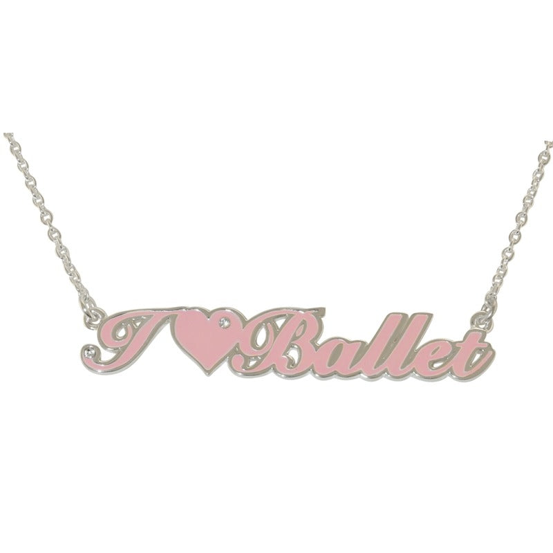 "I Love Ballet" Pendant Pink