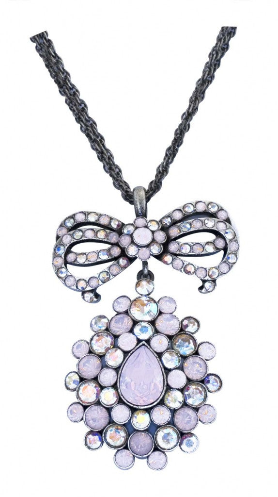 Pink Garland Silver-Plated Pendant