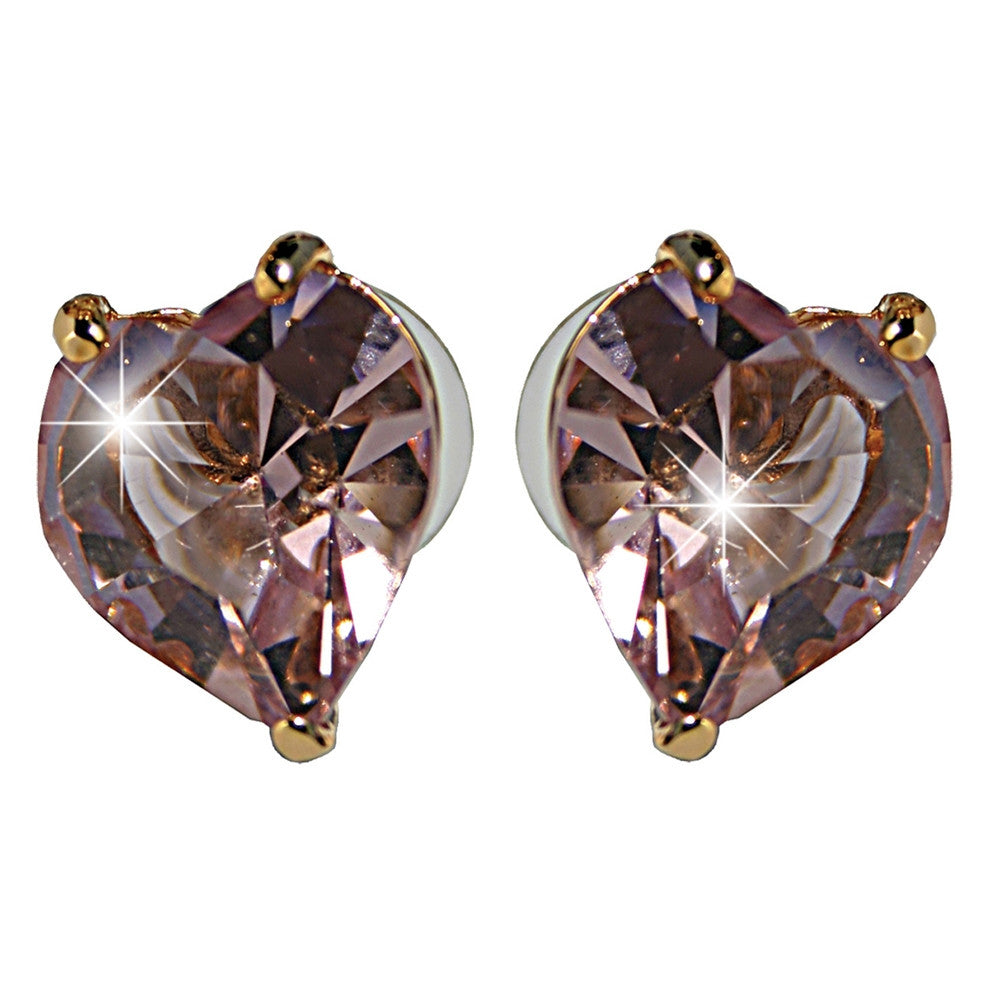 Rose Heart Earrings