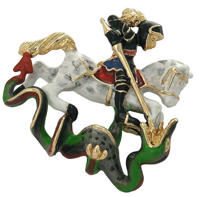 St George and The Dragon Brooch