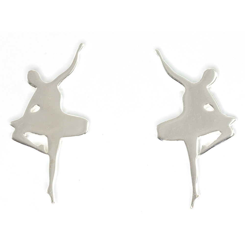 Sterling Silver Ballerina Pirouette Earrings