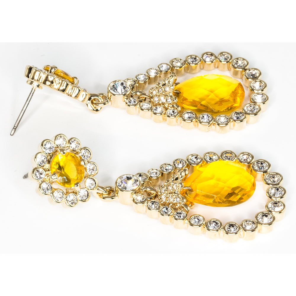 Grand Jewelled Jaune Earrings