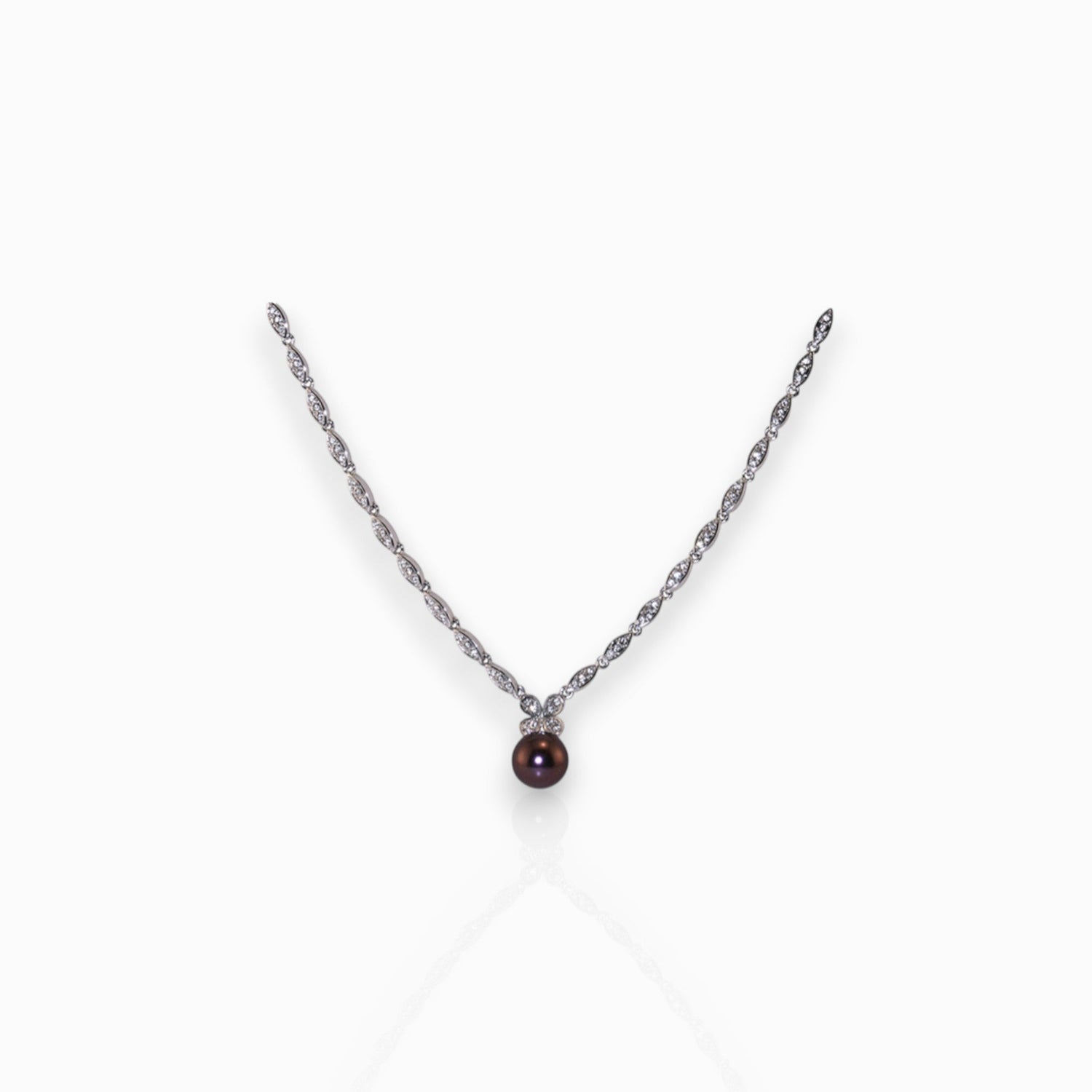 Black Pearl Baroque - Necklace on a white background.