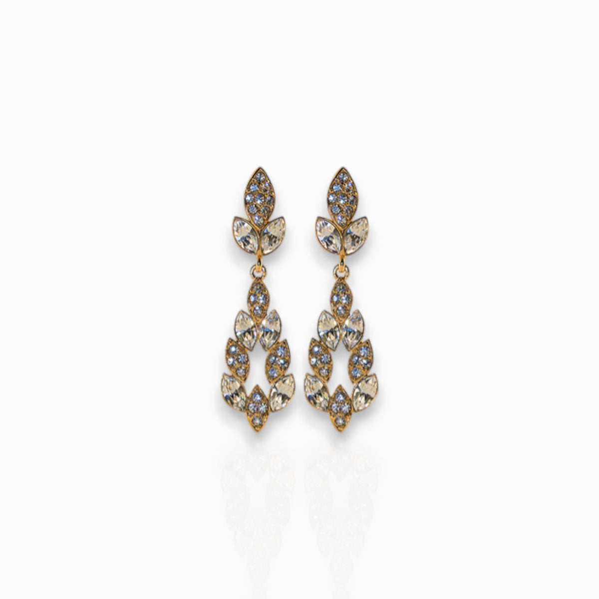 18th Century Chandelier - Earrings on a white background.