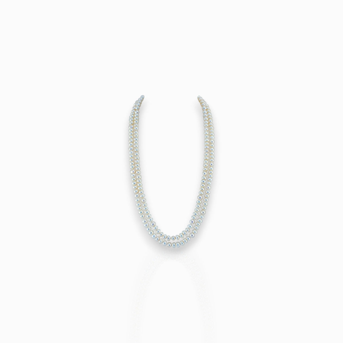 Large Long 120mm Pearl - Necklace on a white background.