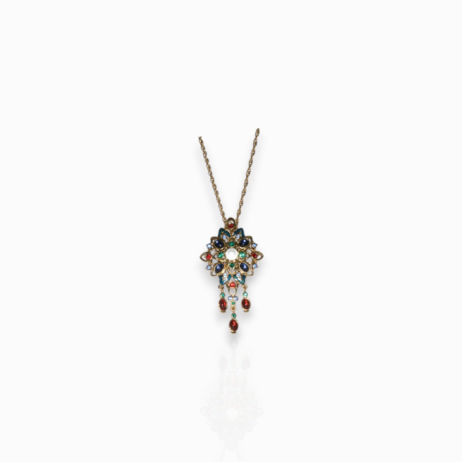 Renaissance Revival Red - Pendant on a white background.