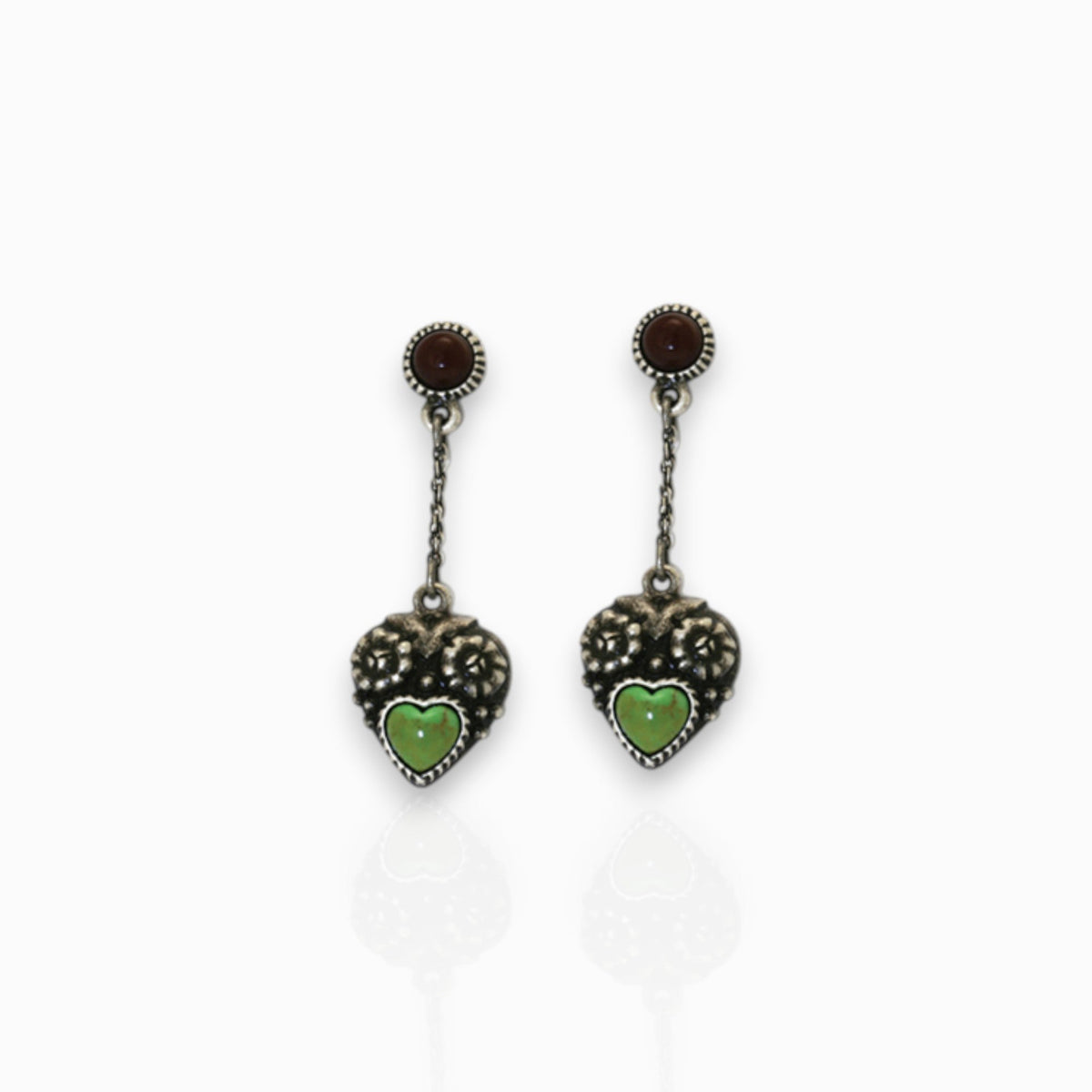 Morris Owl - Earrings on a white background.