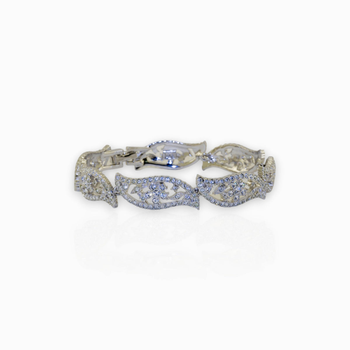 Crystal Floral Wave - Bracelet on a white background.