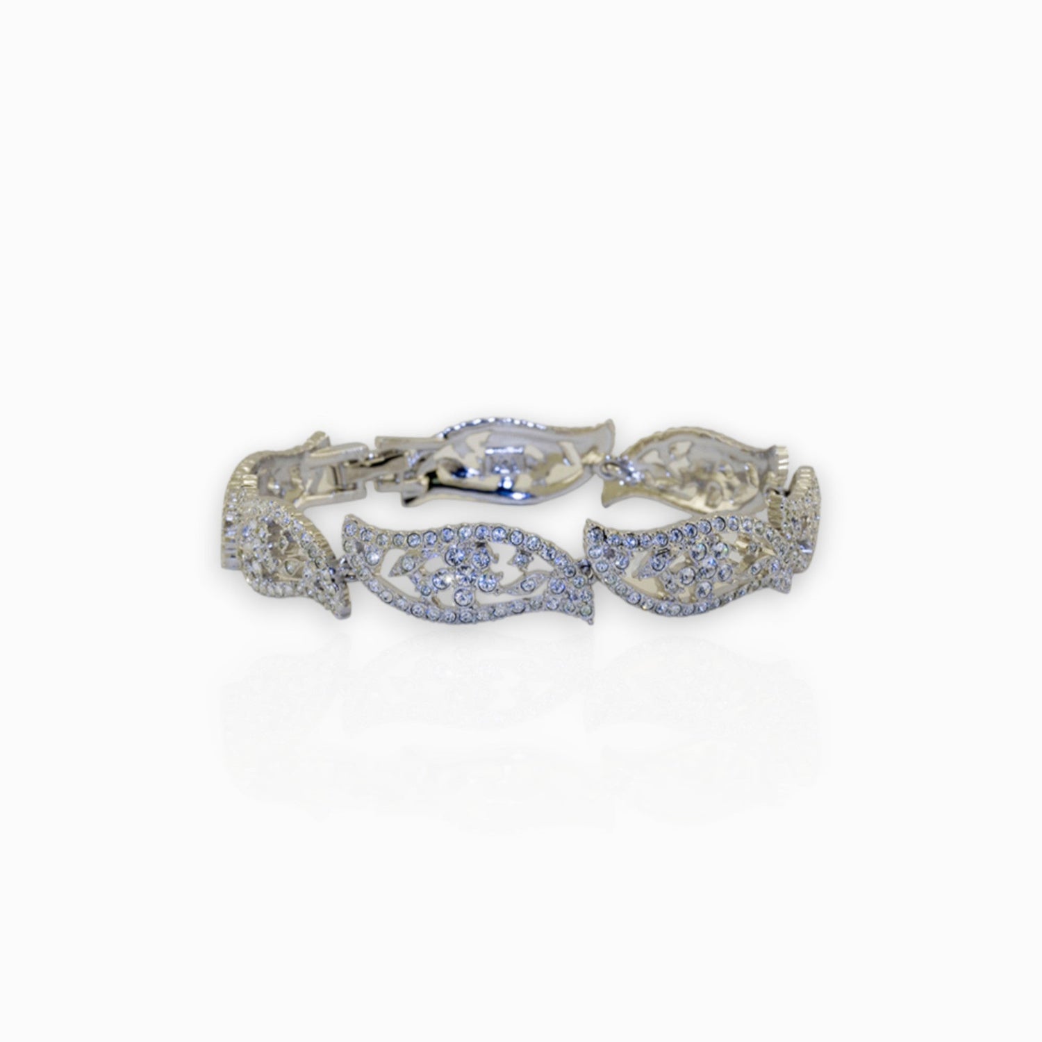 Crystal Floral Wave - Bracelet on a white background.
