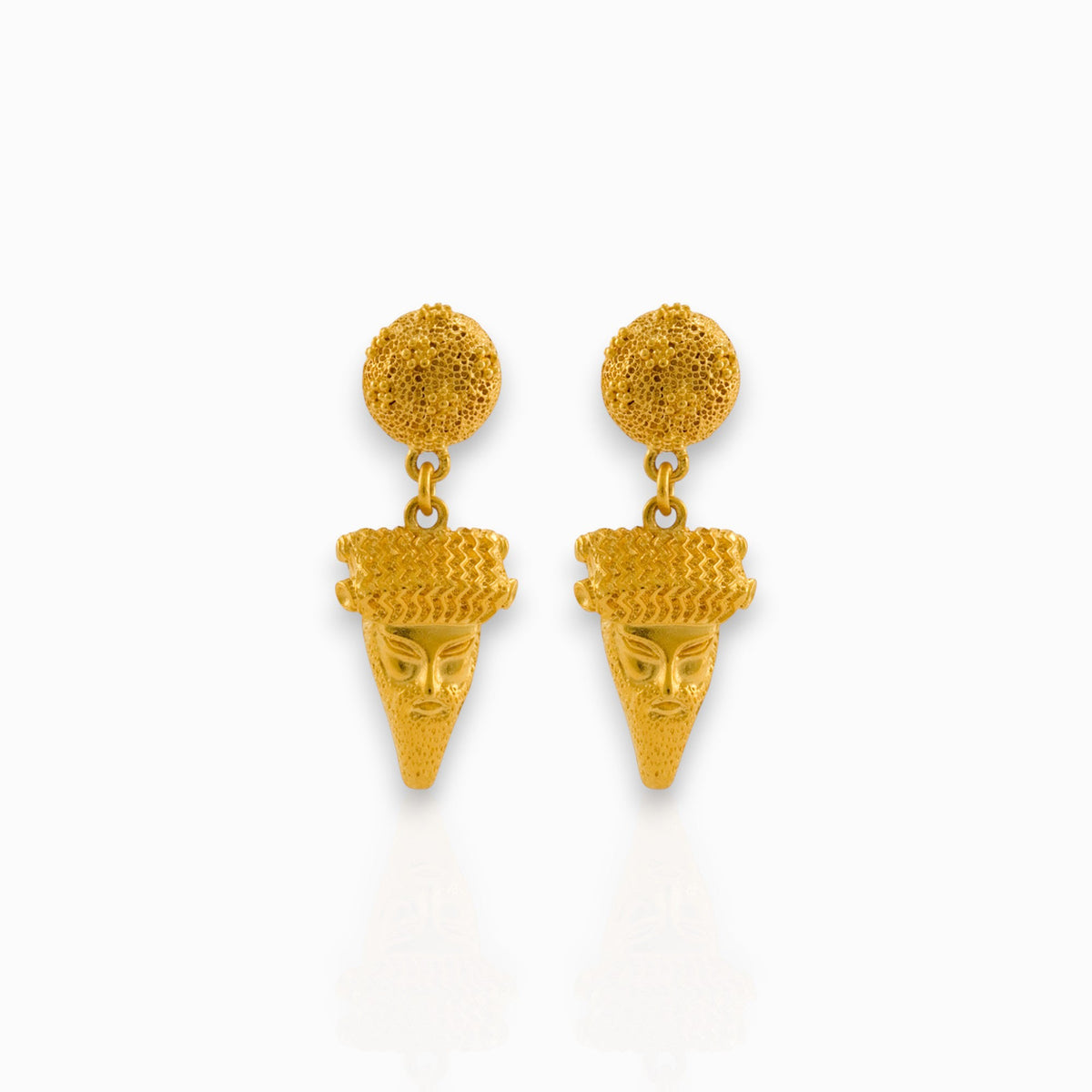 Achelous - Earrings on a white background.