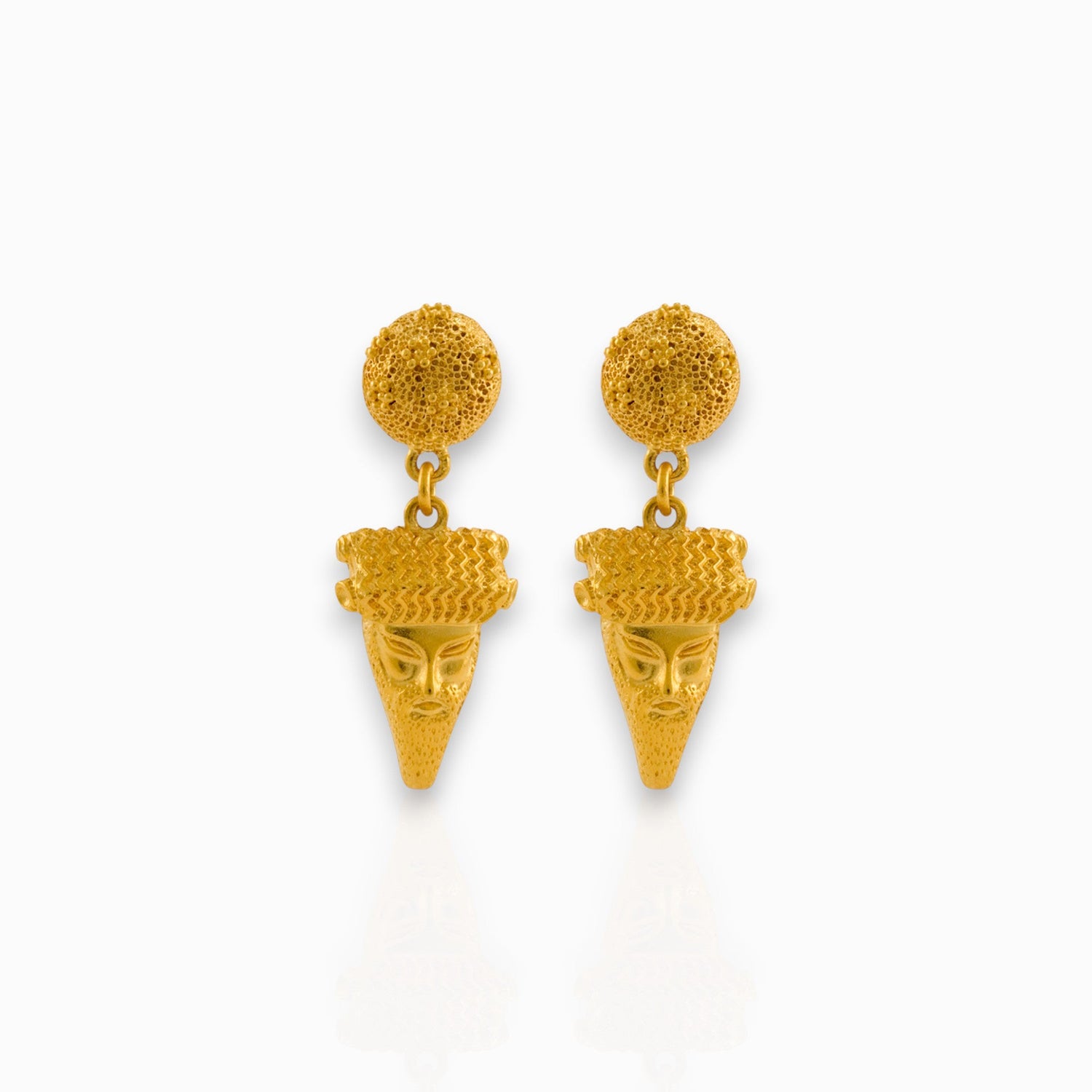 Achelous - Earrings on a white background.
