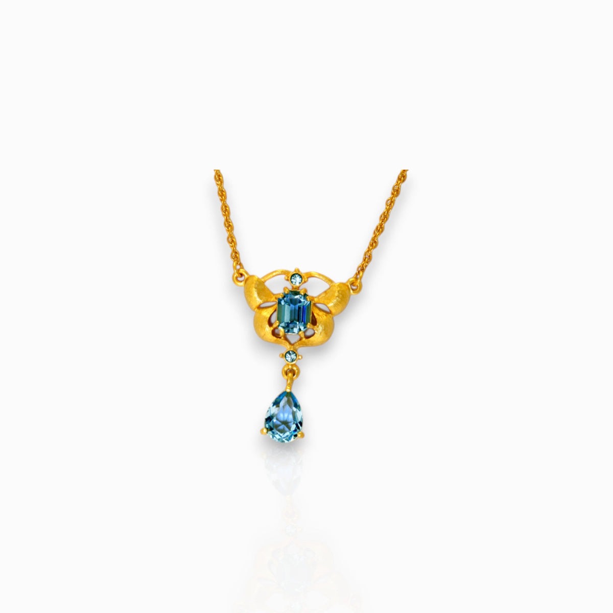 Orchid Delight Blue - Pendant on a white background.