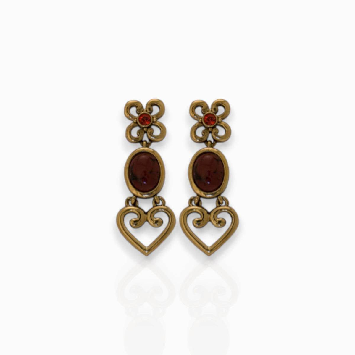 Rogue Crystal Love - Earrings on a white background.