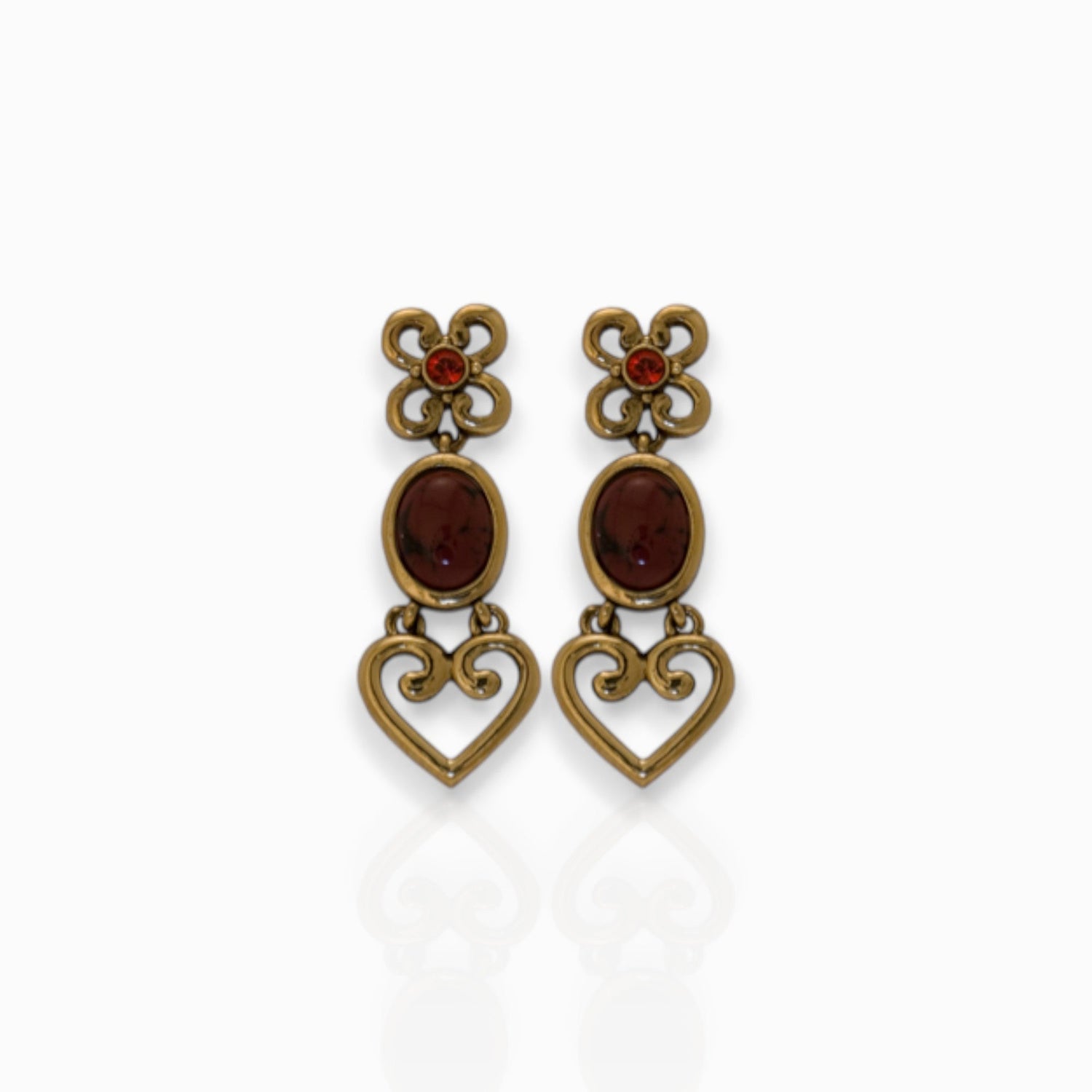 Rogue Crystal Love - Earrings on a white background.