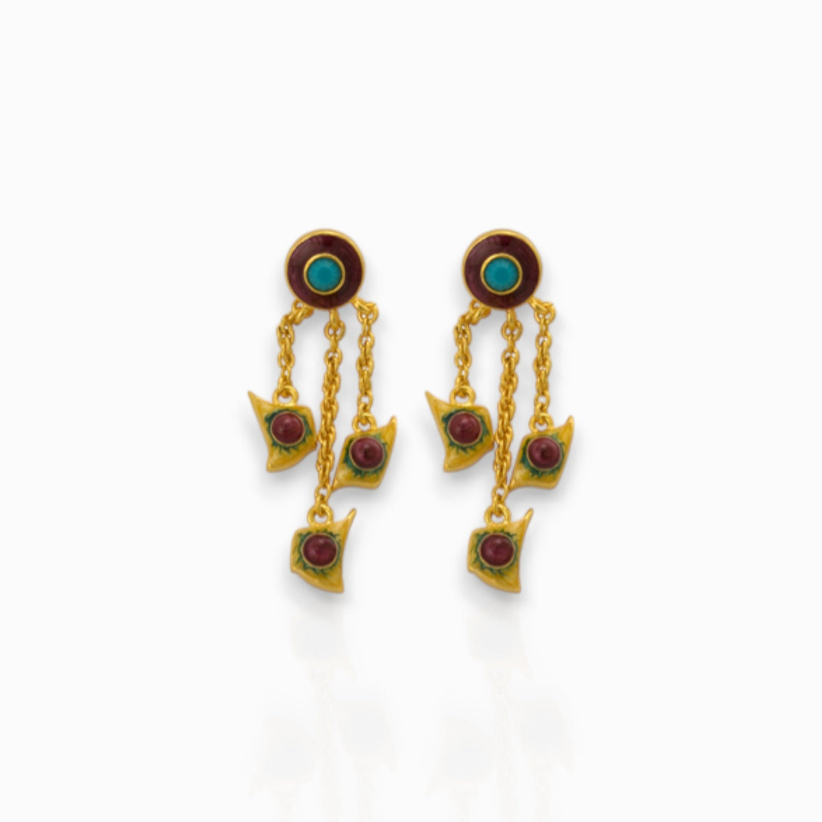 Ocean Spirit - Earrings on a white background.