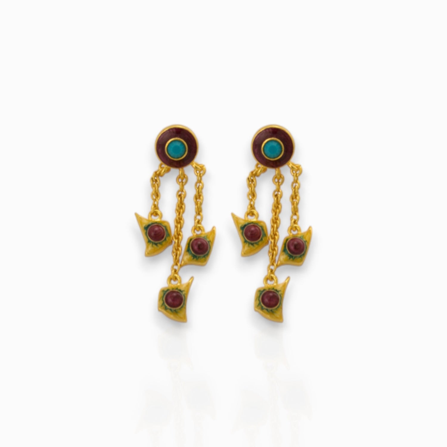 Ocean Spirit - Earrings on a white background.