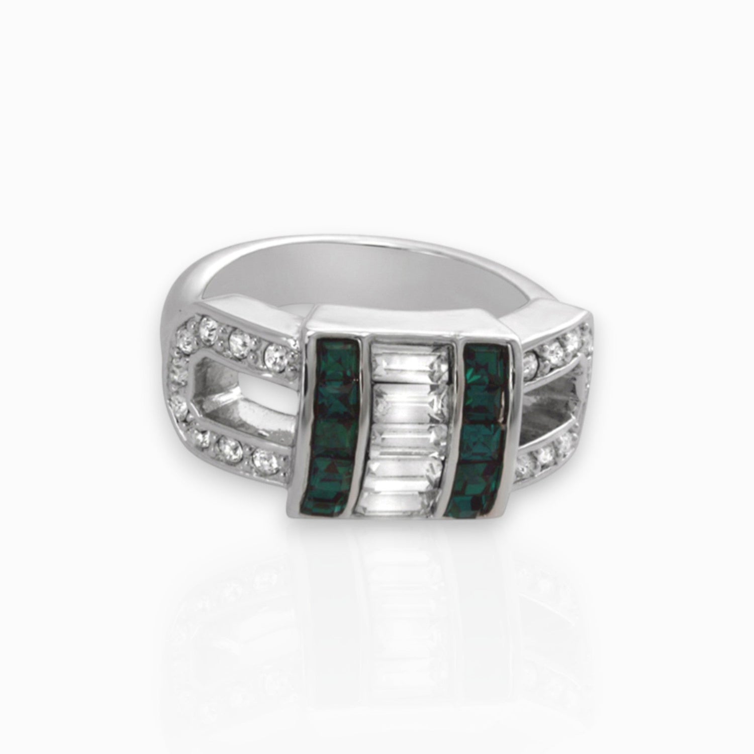 Art Deco Vert - Ring on a white background.