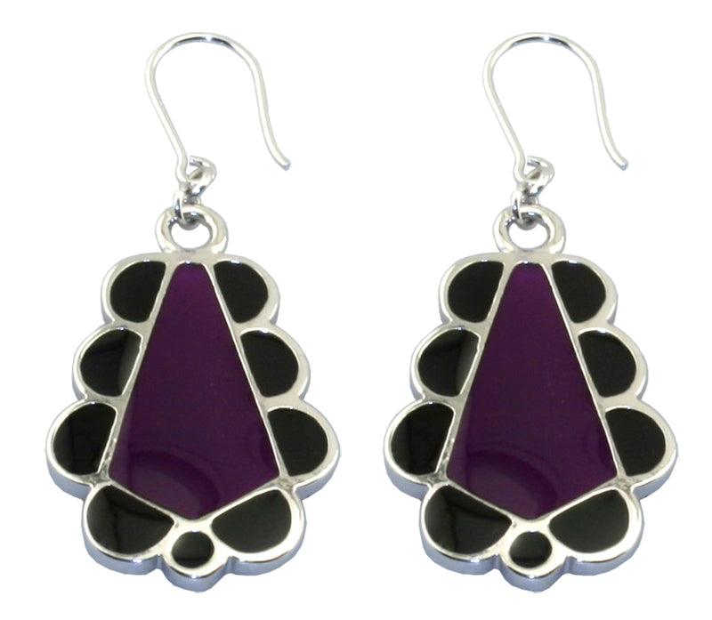 Lattice Earrings Purple