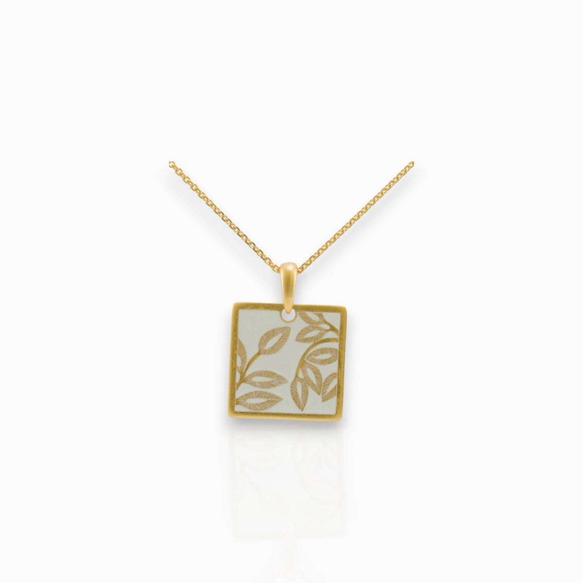 Lace Leaf - Pendant on a white background.