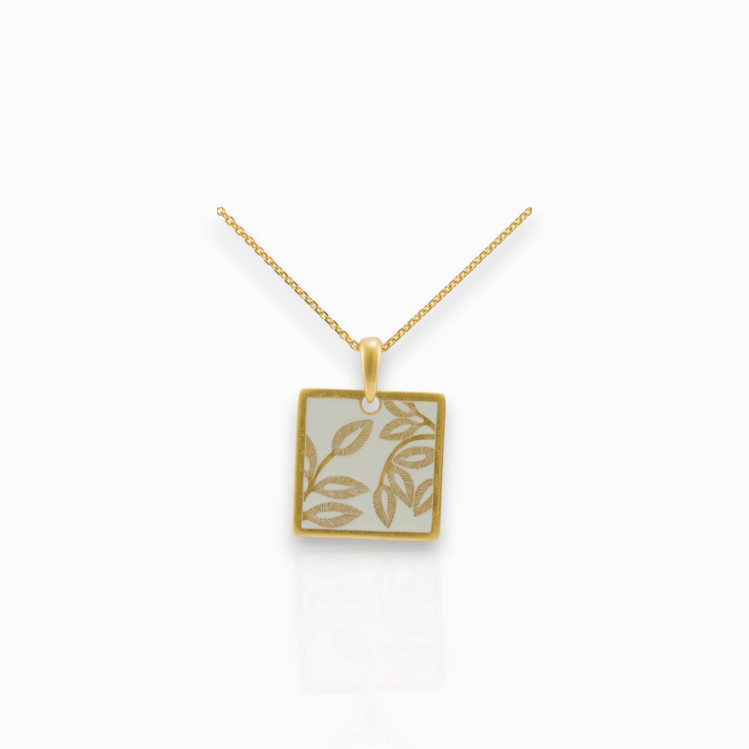 Lace Leaf - Pendant on a white background.
