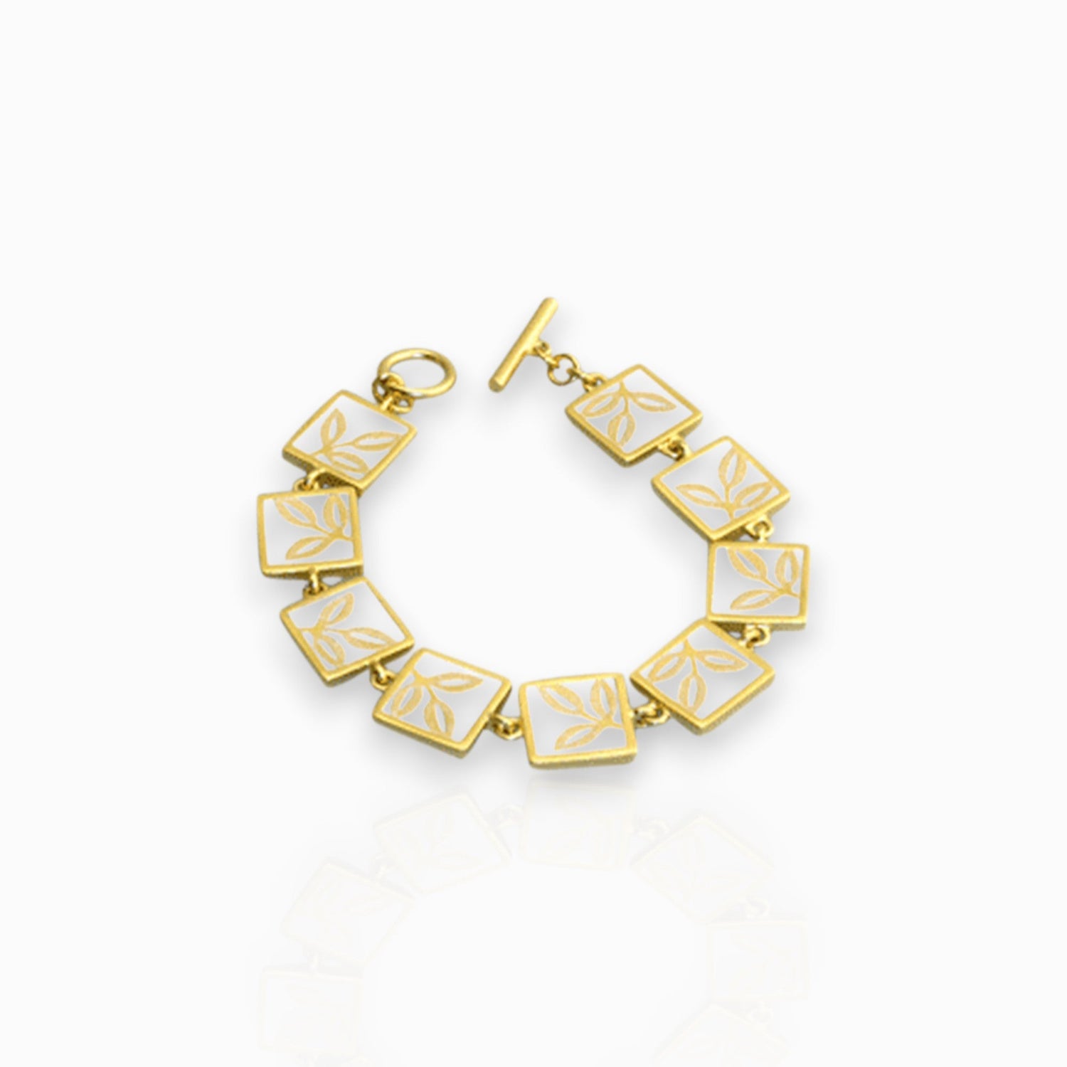 Lace Leaf - Bracelet on a white background.