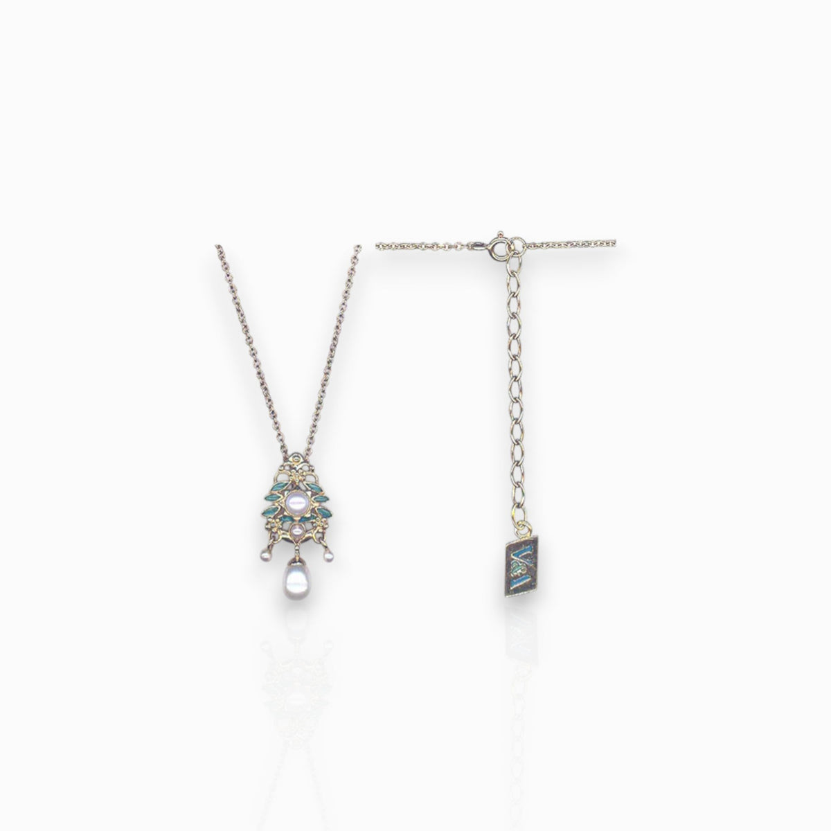 Love In A Mist - Pendant on a white background.