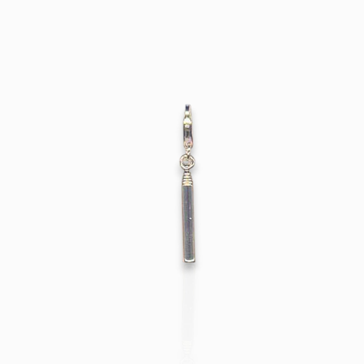 Silver Gold-Toned Perfume Bottle - Charm on a white background.