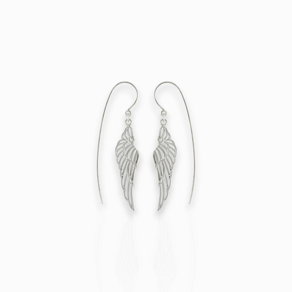 Heavenly Wing Fretwork - Earrings on a white background.