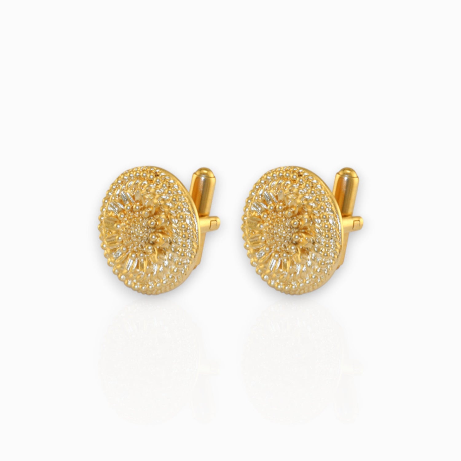 Giuliano Sunflower - Cufflinks on a white background.