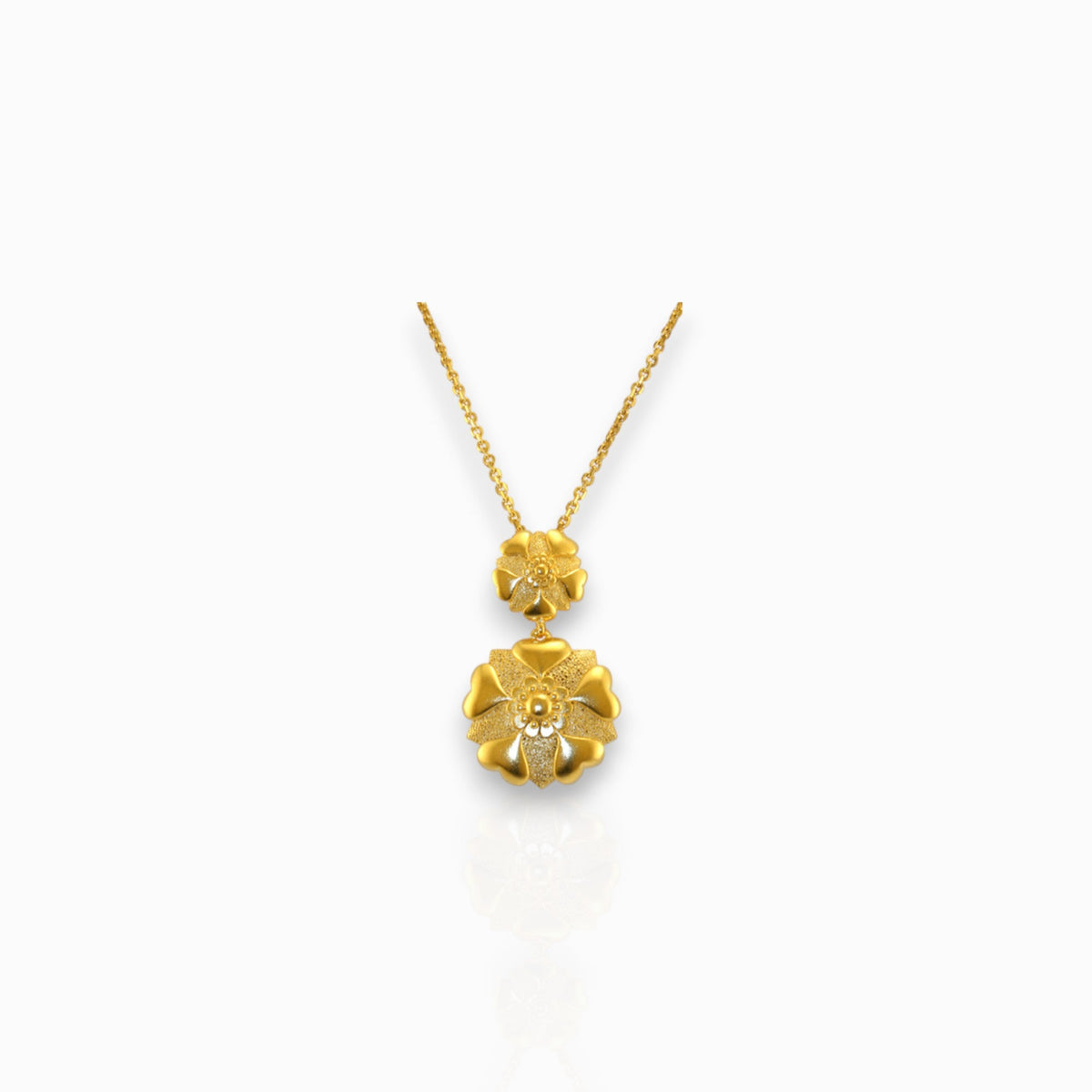 Gold Rosette - Pendant on a white background.