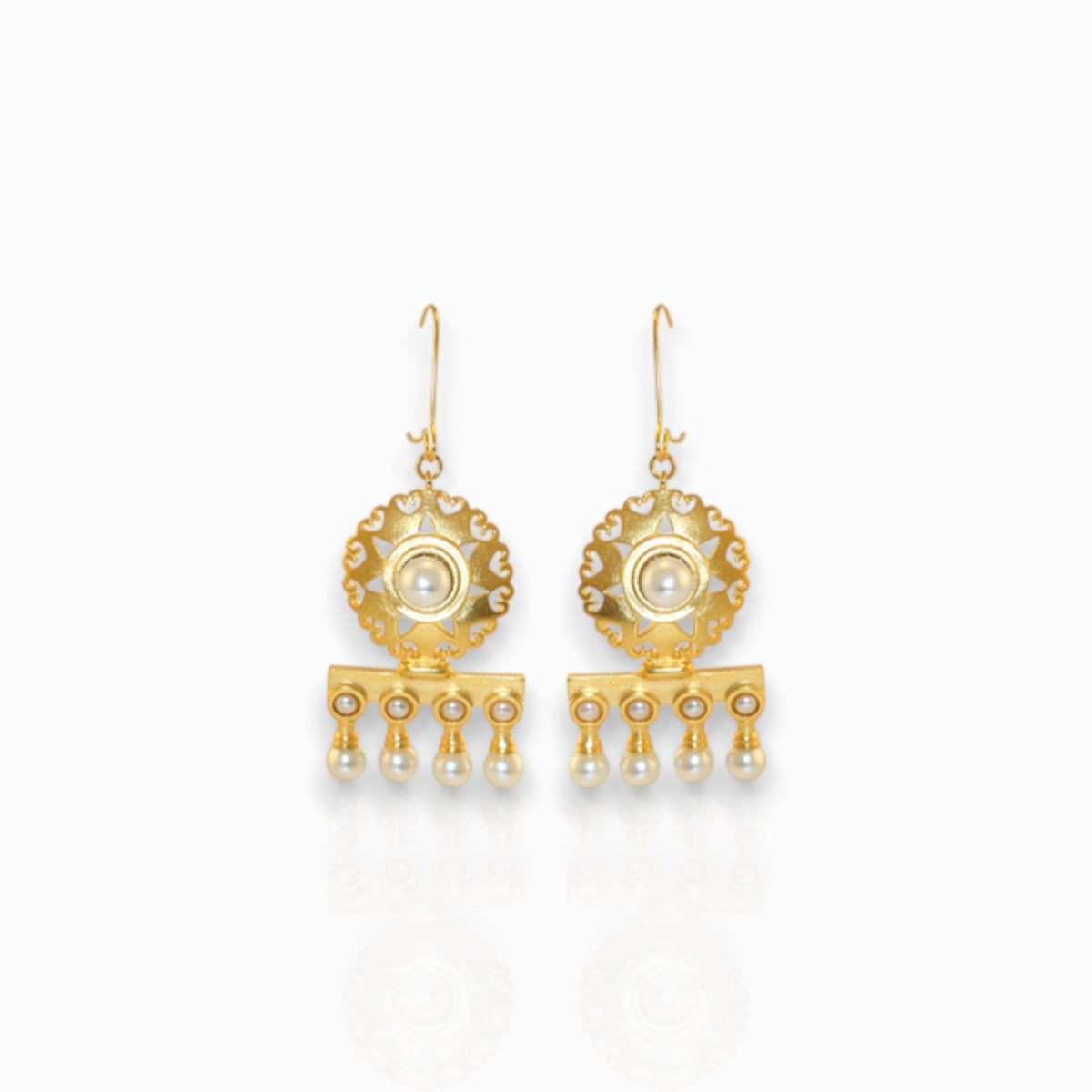 Castellani Byzantine Rosette - Earrings on a white background.