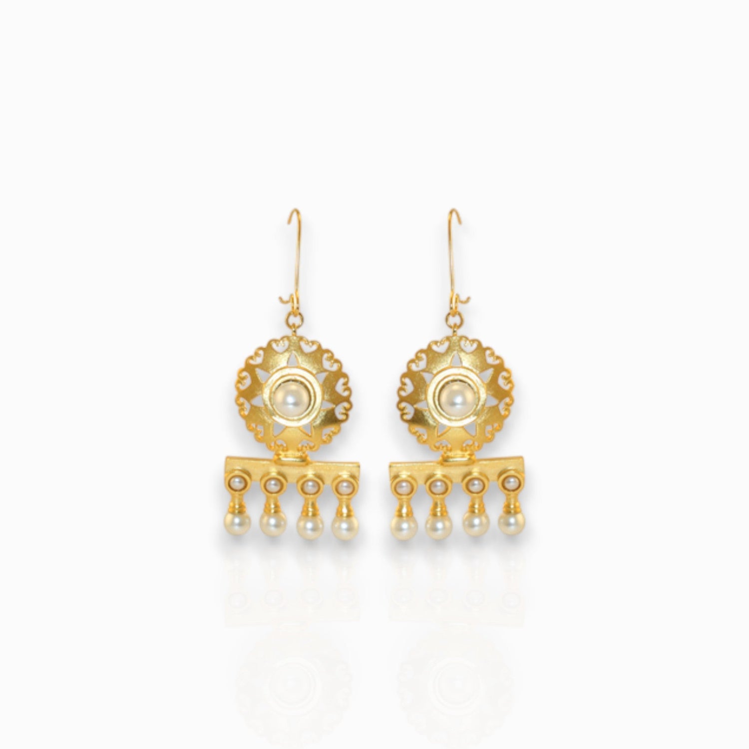Castellani Byzantine Rosette - Earrings on a white background.