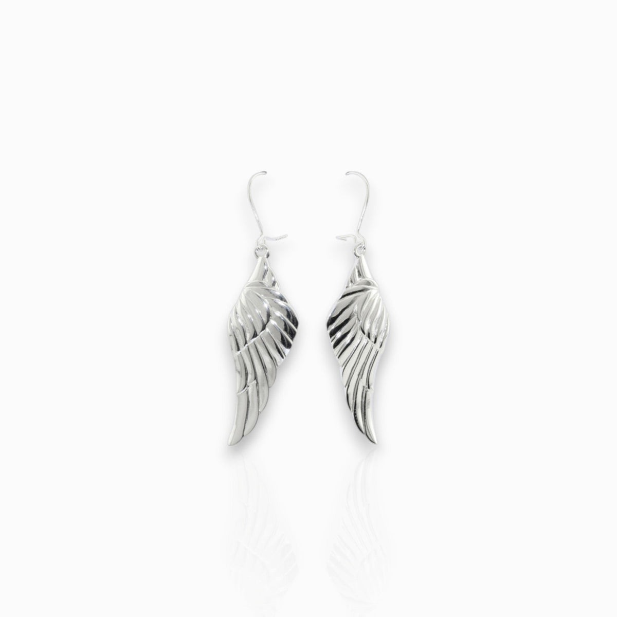 Angel Wing - Earrings on a white background.